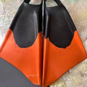 Churchill Makapuu Swim Fins Limited Edition Black Orange Medium